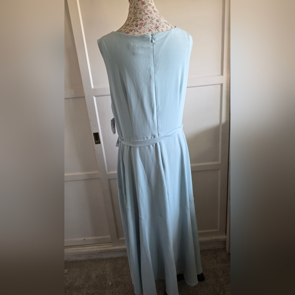 NWT ROZ & ALI dressbarn Light Blue Maxi Dress SIZE 16 - Picture 5 of 10